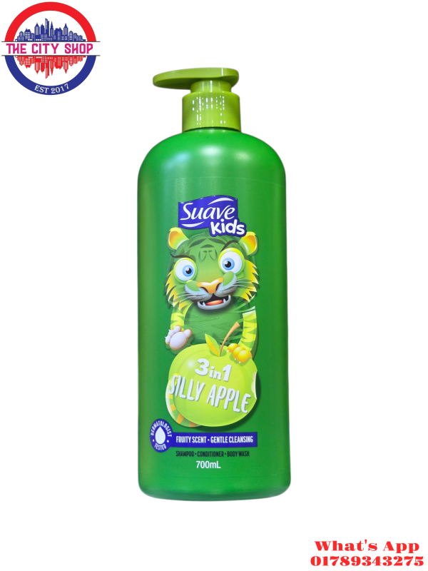 Suave Kids 3-in-1 Shampoo Conditioner Body Wash Sly Apple -700ml